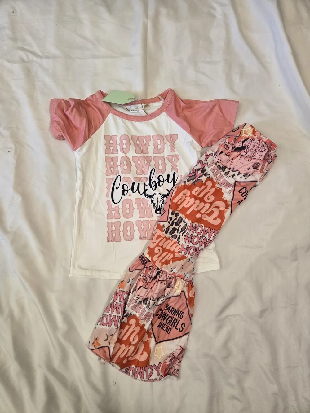 Cowboy Howdy Pink Milk SILK Kids Set